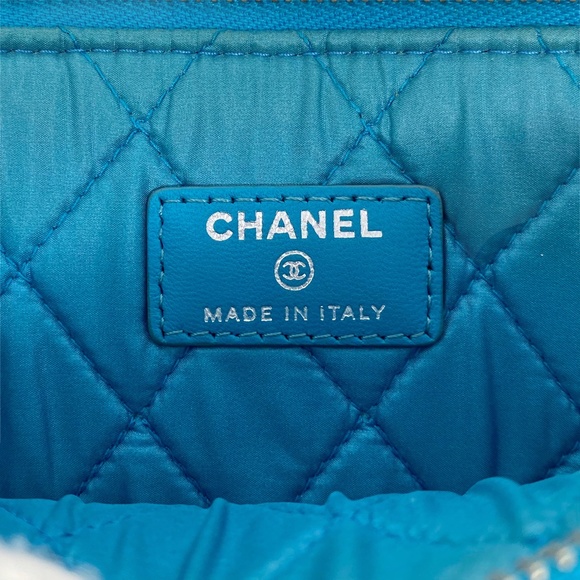 Chanel Small Patent Pouch Bag Turquoise - Picture 7 of 7